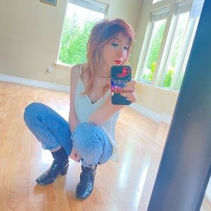 White Silky Tank Top